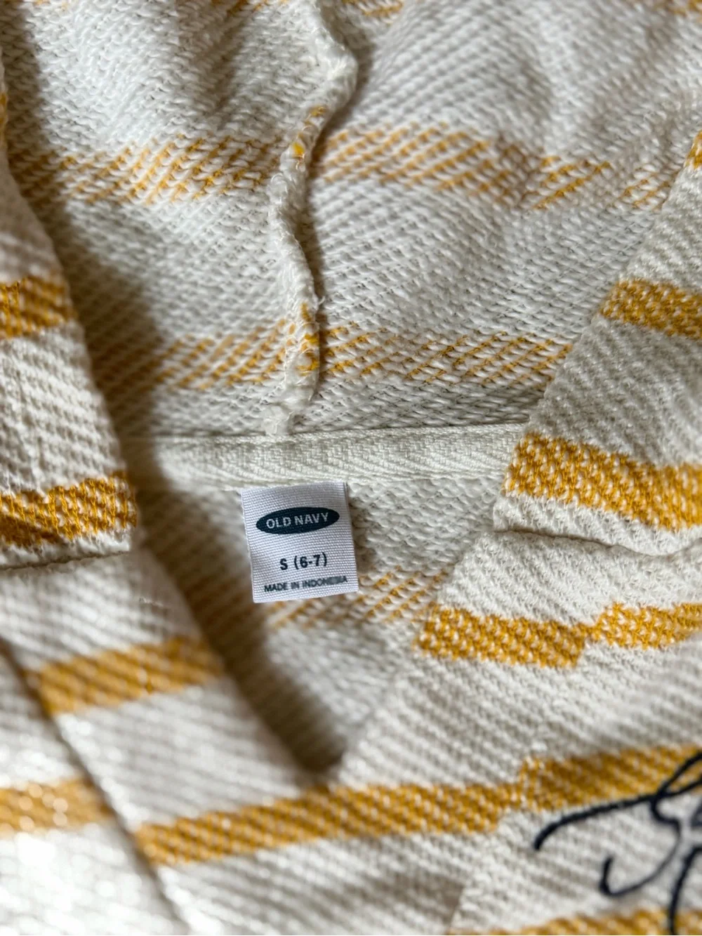 Old Navy Kids Yellow & White Striped beach Baja/cover up Top